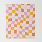 Checkers: PATTERN 04 | The Peach Edition Throw Blanket Gallery Image 2