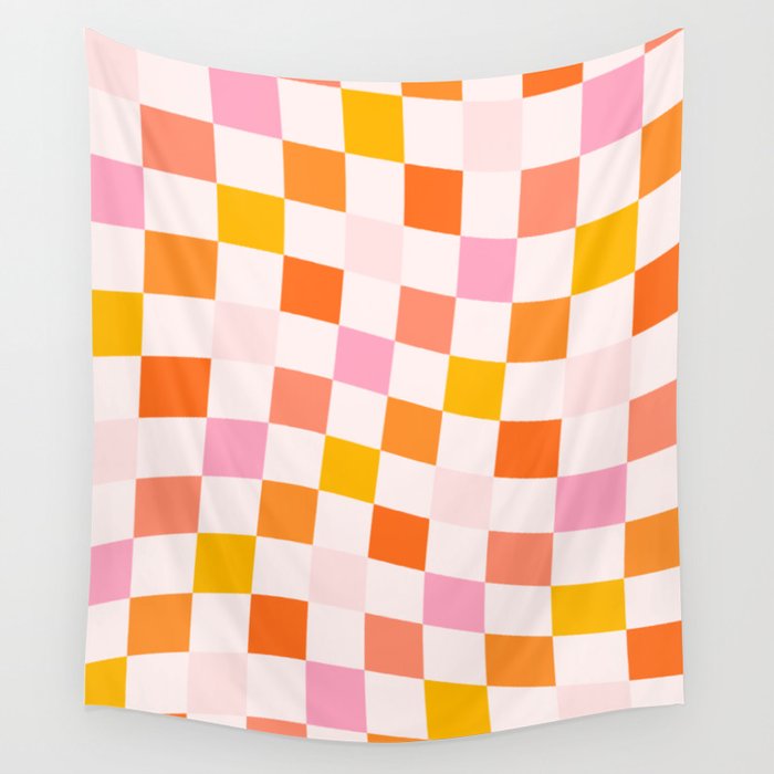 Checkers: PATTERN 04 | The Peach Edition Wall Tapestry Gallery Image 4