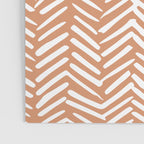 Abstract Herringbone, Striped Pattern, Orange and White Poster Gallery Image 3