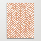 Abstract Herringbone, Striped Pattern, Orange and White Notebook Gallery Image 4