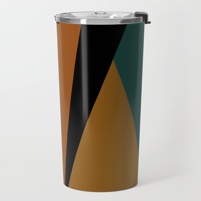 Geometric Triangles V Bold Vintage Travel Mug Gallery Image 2