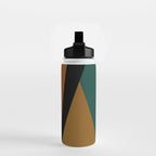 Geometric Triangles V Bold Vintage Water Bottle Gallery Image 2
