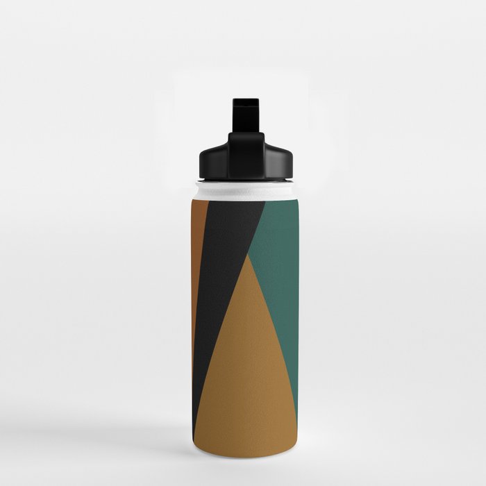 Geometric Triangles V Bold Vintage Water Bottle Gallery Image 2