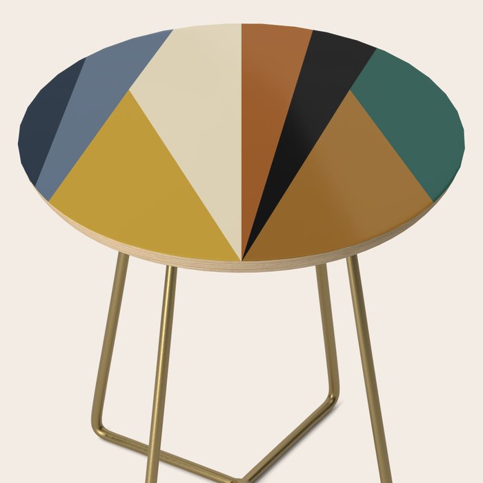 Geometric Triangles V Bold Vintage Side Table Gallery Image 2