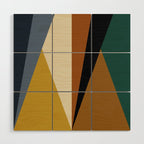 Geometric Triangles V Bold Vintage Wood Wall Art Gallery Image 1