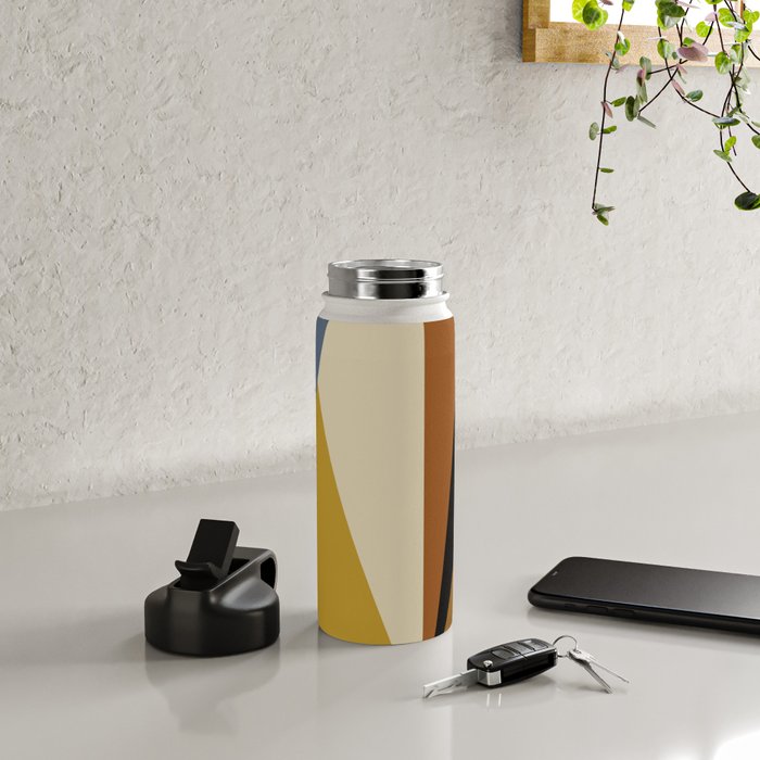 Geometric Triangles V Bold Vintage Water Bottle Gallery Image 4