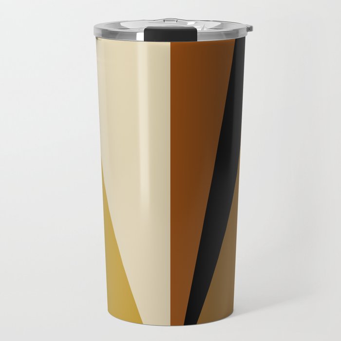 Geometric Triangles V Bold Vintage Travel Mug Gallery Image 1