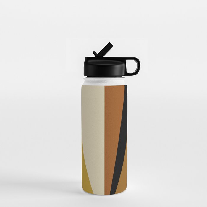 Geometric Triangles V Bold Vintage Water Bottle Gallery Image 1