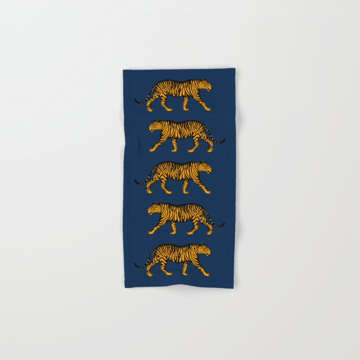 Tigers (Navy Blue and Marigold) Bath Towel