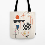 Abstract Eclectic Colorful Joan Mirò Inspired 2 Tote Bag Gallery Image 1