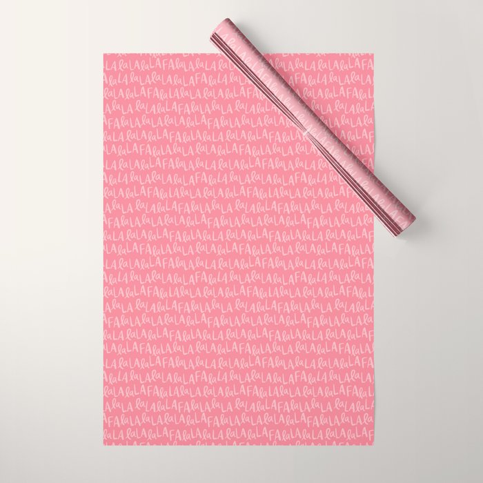 Fa La La . Pop pink Wrapping Paper Gallery Image 1