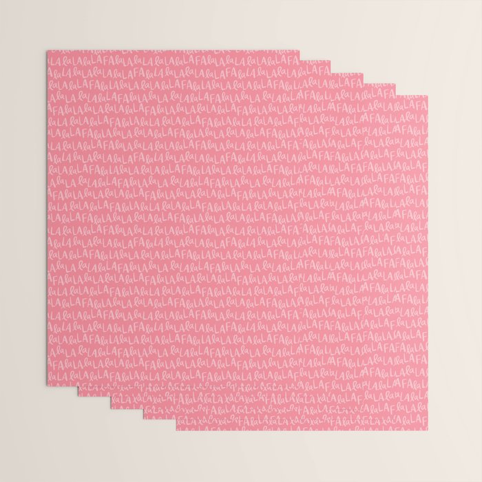Fa La La . Pop pink Wrapping Paper Gallery Image 3