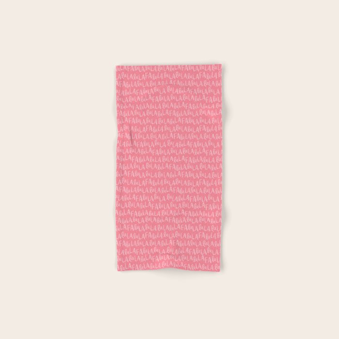 Fa La La . Pop pink Bath Towel Gallery Image 1