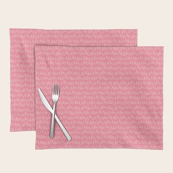 Fa La La . Pop pink Placemat Gallery Image 1