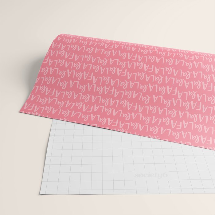 Fa La La . Pop pink Wrapping Paper Gallery Image 2