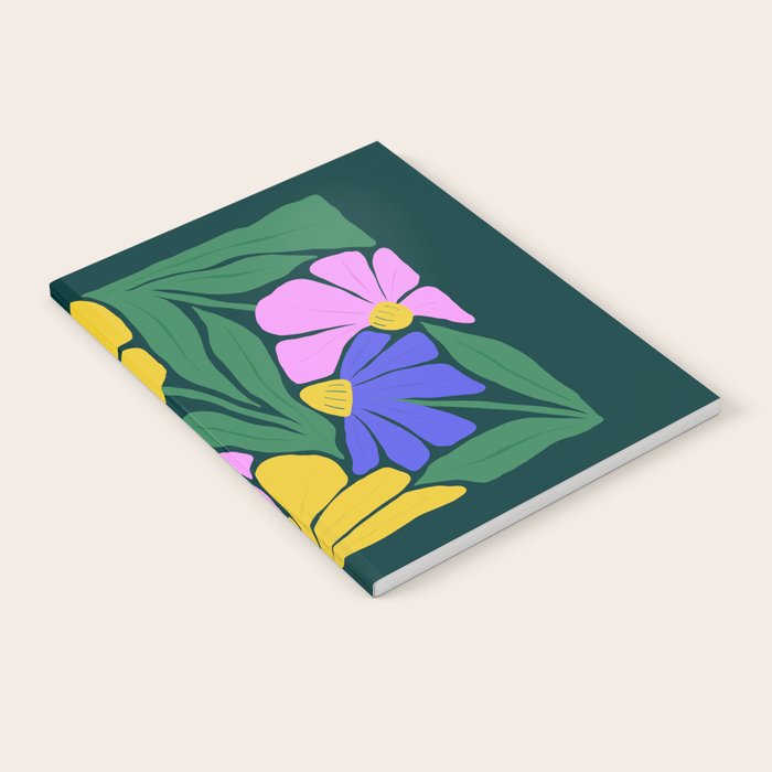 Midnight Summer: Matisse Foliage | Flower Market 001 Notebook Gallery Image 2