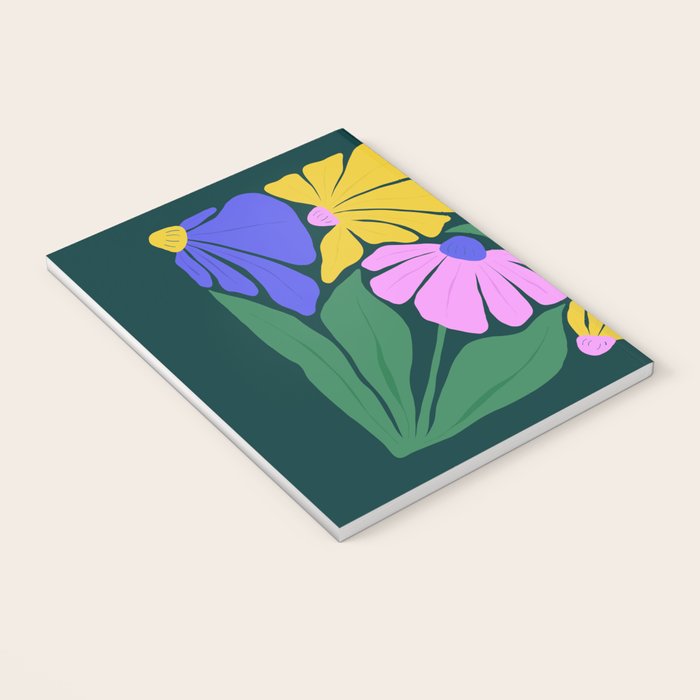 Midnight Summer: Matisse Foliage | Flower Market 001 Notebook Gallery Image 3