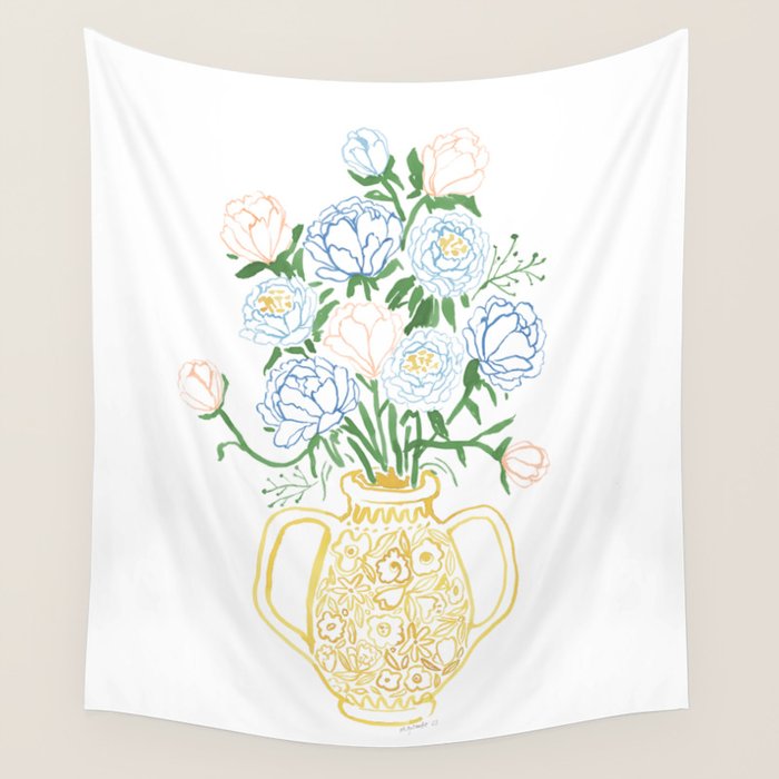 Finn Vase Wall Tapestry Gallery Image 4