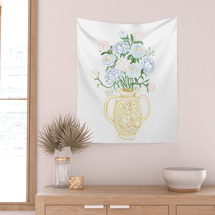 Finn Vase Wall Tapestry Gallery Image 2