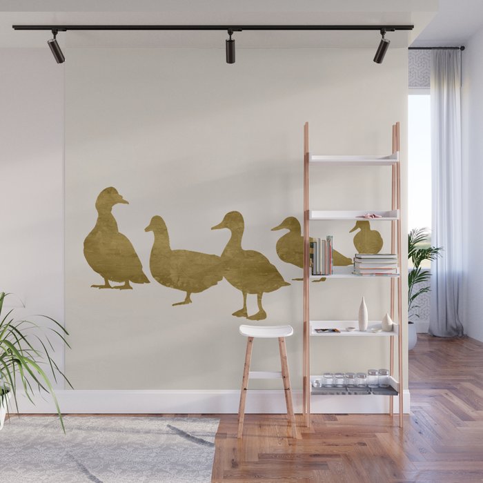Golden Ducks Wall Mural Gallery Image 1