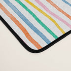 Playful rainbow stripes Desk Mat Gallery Image 4