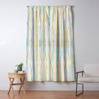 Playful rainbow stripes Window Curtain Gallery Image 5