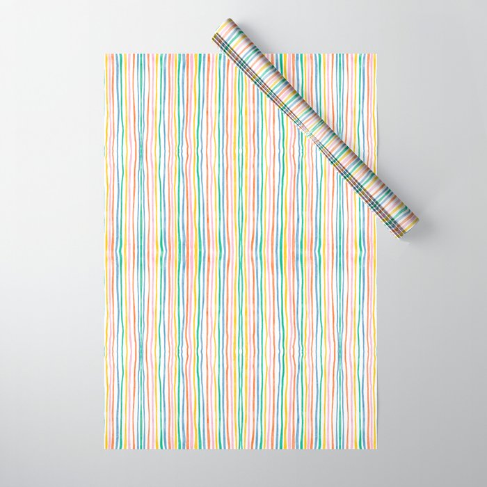 Playful rainbow stripes Wrapping Paper Gallery Image 1