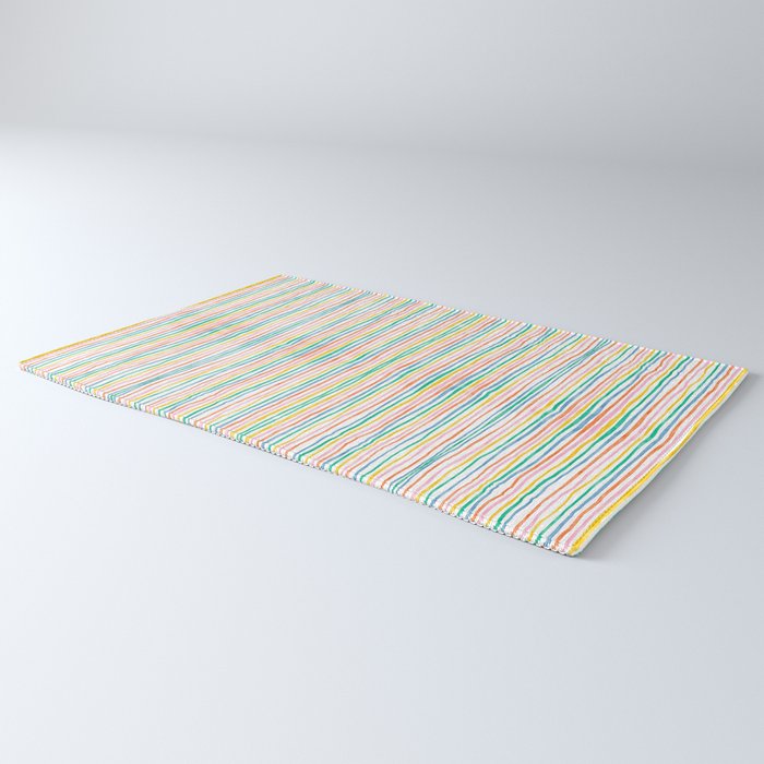 Playful rainbow stripes Rug Gallery Image 3