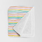 Playful rainbow stripes Throw Blanket Gallery Image 3