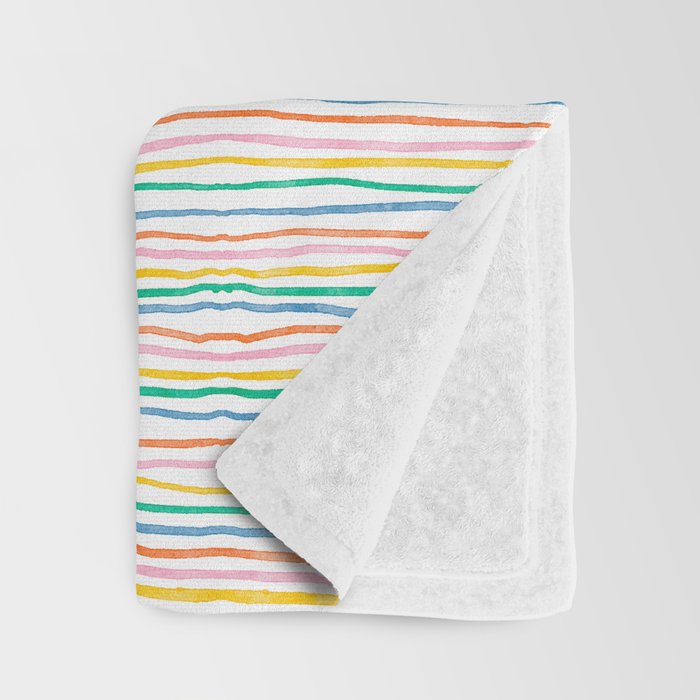 Playful rainbow stripes Throw Blanket Gallery Image 3