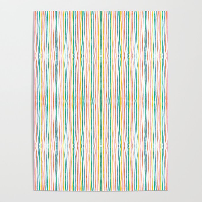 Playful rainbow stripes Poster Gallery Image 4