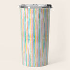 Playful rainbow stripes Travel Mug Gallery Image 2