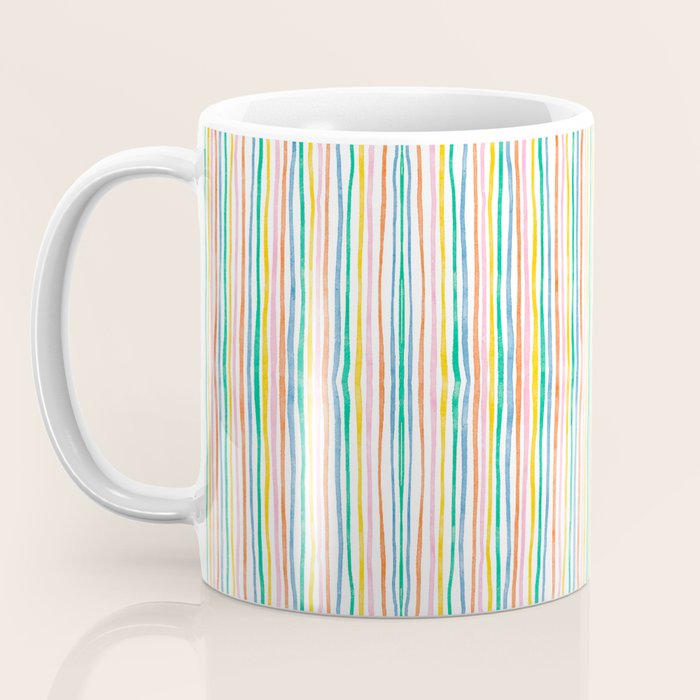 Playful rainbow stripes Coffee Mug Gallery Image 3