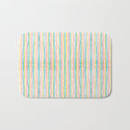 Playful rainbow stripes Bath Mat Gallery Image 1