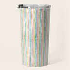 Playful rainbow stripes Travel Mug Gallery Image 3