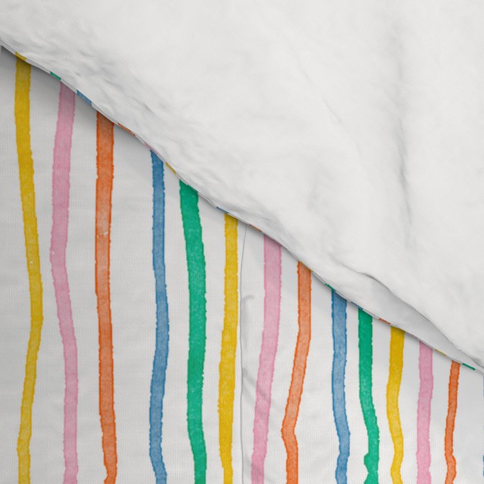 Playful rainbow stripes Comforter Gallery Image 4