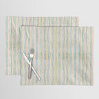 Playful rainbow stripes Placemat Gallery Image 1
