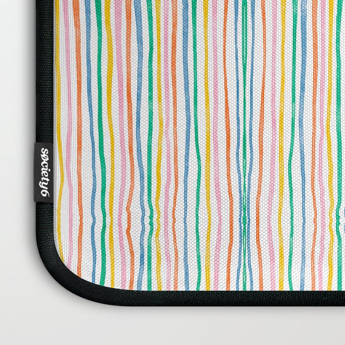 Playful rainbow stripes Laptop Sleeve Gallery Image 3