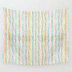 Playful rainbow stripes Wall Tapestry Gallery Image 4