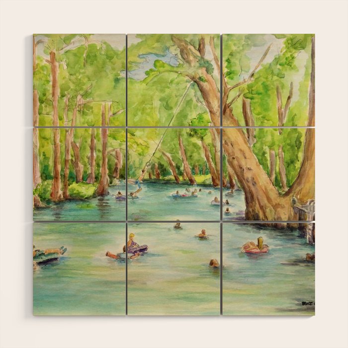 Blue Hole Wimberley Texas Wood Wall Art Gallery Image 1