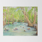 Blue Hole Wimberley Texas Throw Blanket Gallery Image 2