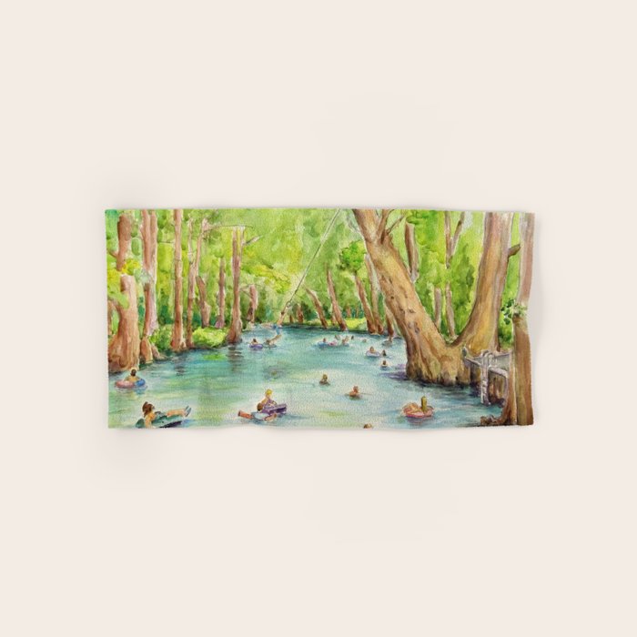 Blue Hole Wimberley Texas Bath Towel Gallery Image 1
