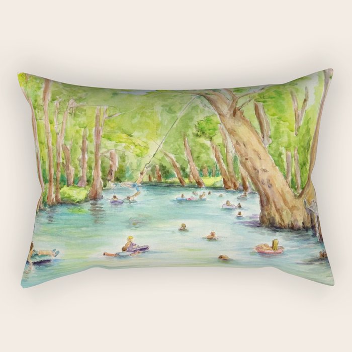 Blue Hole Wimberley Texas Rectangular Pillow Gallery Image 2