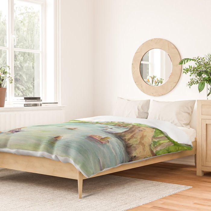Blue Hole Wimberley Texas Duvet Cover Gallery Image 2