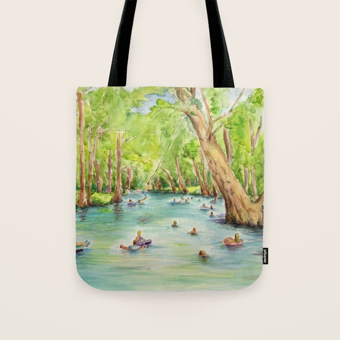 Blue Hole Wimberley Texas Tote Bag Gallery Image 1