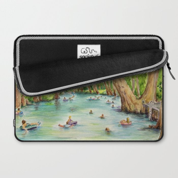 Blue Hole Wimberley Texas Laptop Sleeve Gallery Image 2