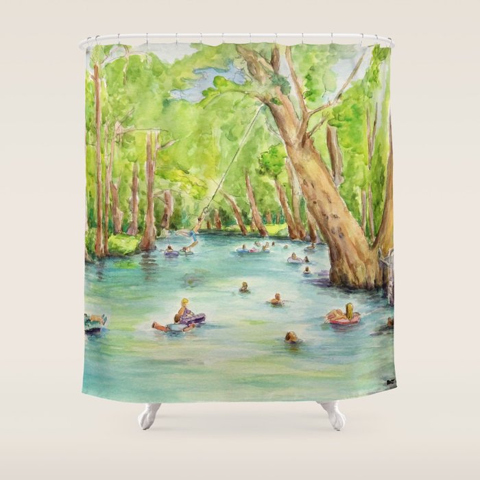 Blue Hole Wimberley Texas Shower Curtain Gallery Image 1