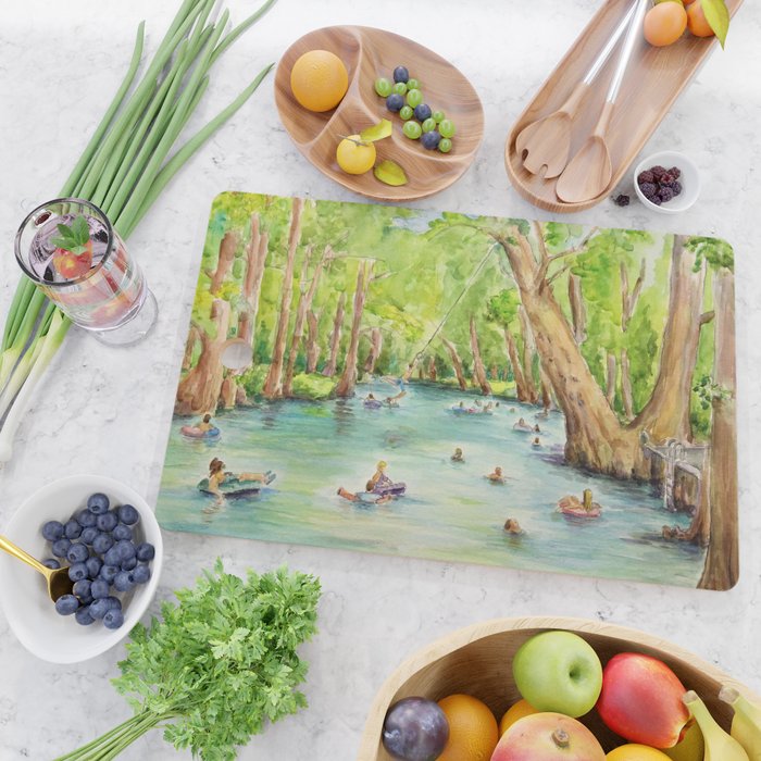 Blue Hole Wimberley Texas Cutting Board Gallery Image 2