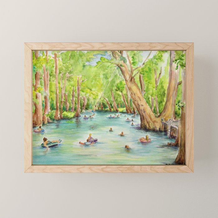 Blue Hole Wimberley Texas Mini Art Print Gallery Image 1