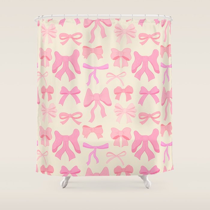Pink Bows Shower Curtain Gallery Image 1